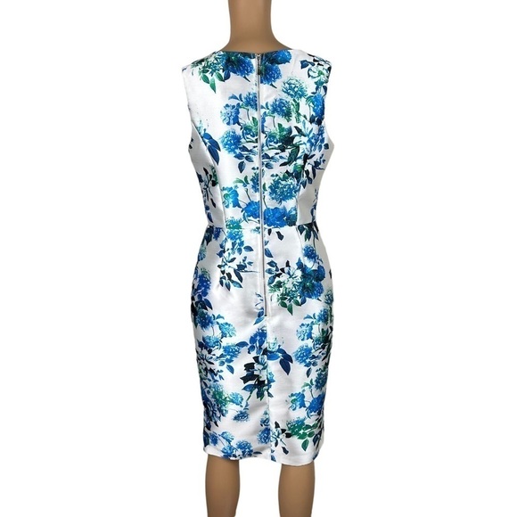 Mac Duggal Blue Multi Colored Floral Dress - Picture 3 of 10